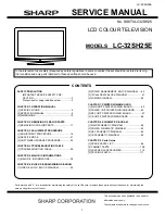 Предварительный просмотр 1 страницы Sharp LC-32SH25E Service Manual