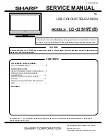 Sharp LC-32SH7E(B) Service Manual preview