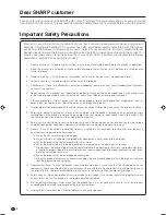 Preview for 3 page of Sharp LC-37HV4H Operation Manual