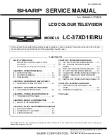 Sharp LC-37XD1E Service Manual preview