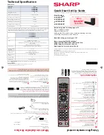 Sharp LC-40FI5242KF Quick Start Setup Manual предпросмотр