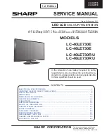 Sharp LC-40LE730E Service Manual preview