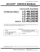 Предварительный просмотр 137 страницы Sharp LC-40LE820E Service Manual