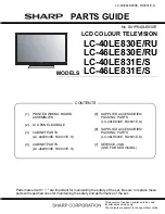 Предварительный просмотр 81 страницы Sharp LC-40LE830E/RU Service Manual