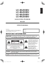 Предварительный просмотр 3 страницы Sharp LC-40LE832U Operation Manual