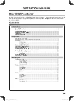 Preview for 1 page of Sharp LC-40LX360H-BK Operation Manual