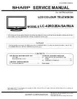 Sharp LC-42RD2EA Service Manual preview