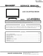 Sharp LC-45GD6U - AQUOS - 45" LCD TV Service Manual preview