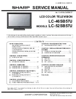 Предварительный просмотр 1 страницы Sharp LC-46SB57U Service Manual