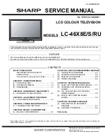 Предварительный просмотр 1 страницы Sharp LC-46X8E/S/RU Service Manual