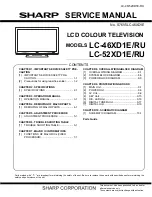 Sharp LC-46XD1E/RU Service Manual предпросмотр