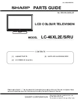 Предварительный просмотр 5 страницы Sharp LC-46XL2E Service Manual