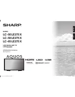 Sharp LC-50LE275X Operation Manuals предпросмотр