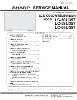 Предварительный просмотр 1 страницы Sharp LC-50U35T Service Manual