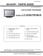 Предварительный просмотр 75 страницы Sharp LC-52DH77E/RU/S Service Manual