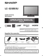 Sharp LC 52SB55U Operation Manual предпросмотр