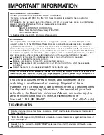 Предварительный просмотр 3 страницы Sharp LC 52SB55U Operation Manual