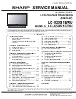 Предварительный просмотр 1 страницы Sharp LC-52XS1E Service Manual