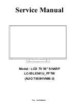 Предварительный просмотр 1 страницы Sharp LC-55LE541U Service Manual