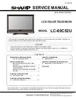 Sharp LC-60C52U - 52" LCD TV Service Manual preview