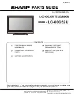 Preview for 15 page of Sharp LC-60C52U - 52" LCD TV Service Manual