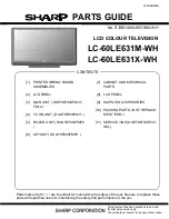 Предварительный просмотр 53 страницы Sharp LC-60LE631M-WH Service Manual