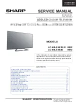 Предварительный просмотр 1 страницы Sharp LC-60LE651 MK2 Service Manual