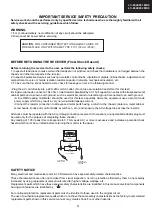 Предварительный просмотр 3 страницы Sharp LC-60LE651 MK2 Service Manual