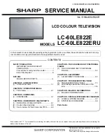 Sharp LC-60LE822E Service Manual предпросмотр