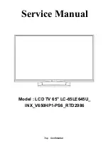 Sharp LC-65LE645U Service Manual предпросмотр