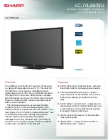 Sharp LC-70LE632U Brochure preview