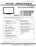 Preview for 1 page of Sharp LC-70LE835E/RU Service Manual