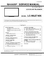 Preview for 1 page of Sharp LC-90LE740X Aquos Service Manual