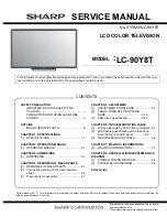 Предварительный просмотр 1 страницы Sharp LC-90Y8T Service Manual