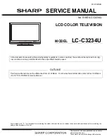 Sharp LC-C3234U - 32" LCD TV Service Manual предпросмотр