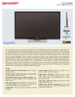 Предварительный просмотр 1 страницы Sharp LC-C4254U - 42" LCD TV Manual