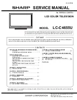 Sharp LC-C4655U - AQUOS Liquid Crystal Television Service Manual предпросмотр