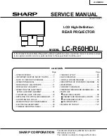 Sharp LC-R60HDU Service Manual preview