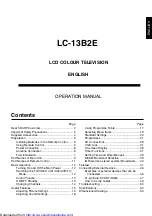 Предварительный просмотр 3 страницы Sharp LC13-B2E Operation Manual