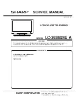 Preview for 1 page of Sharp LC26SB24U - 26" LCD TV Service Manual