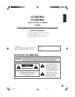 Предварительный просмотр 2 страницы Sharp LC32DA5U - LC - 32" LCD TV Operation Manual