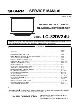 Preview for 1 page of Sharp LC32DV24U - 31.5" LCD TV Service Manual