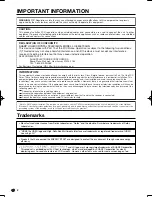 Предварительный просмотр 2 страницы Sharp LC32LE700UN - 31.5" LCD TV User Manual