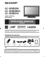 Sharp LC32SB21U - 31.5" LCD TV Operation Manual preview