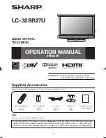 Sharp LC32SB27U - LC - 32" LCD TV Operation Manual preview