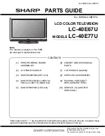 Предварительный просмотр 91 страницы Sharp LC40E67U - LC - 40" LCD TV Service Manual