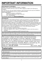 Preview for 3 page of Sharp LC46SB54U - LC - 46" LCD TV Operation Manual