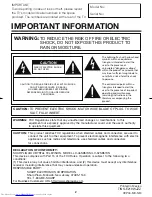 Preview for 2 page of Sharp LC46SB57UN - 46" LCD TV Operation Manual