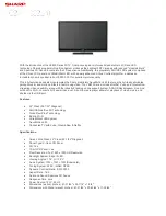 Предварительный просмотр 1 страницы Sharp LC52LE835UN Brochure