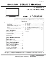 Sharp LC52SB55U - LC - 52" LCD TV Service Manual preview